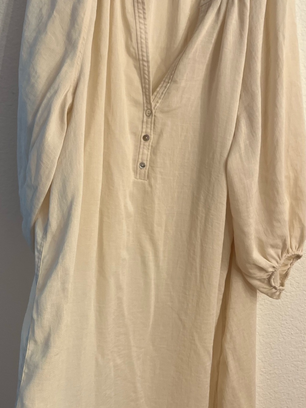 Sand taupe cotton blend bohemian frock kaftan